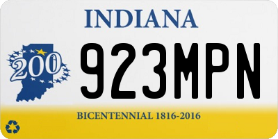 IN license plate 923MPN