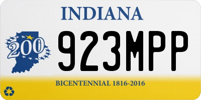 IN license plate 923MPP
