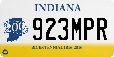 IN license plate 923MPR