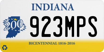 IN license plate 923MPS