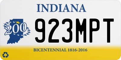 IN license plate 923MPT