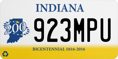 IN license plate 923MPU