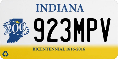 IN license plate 923MPV
