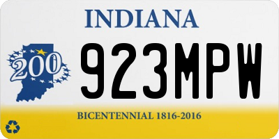 IN license plate 923MPW