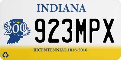 IN license plate 923MPX