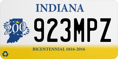 IN license plate 923MPZ