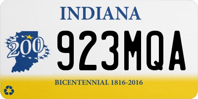 IN license plate 923MQA