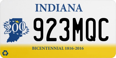 IN license plate 923MQC