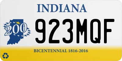 IN license plate 923MQF