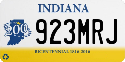 IN license plate 923MRJ