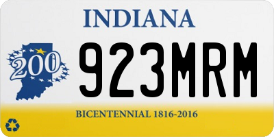 IN license plate 923MRM