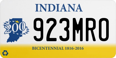 IN license plate 923MRO