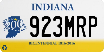IN license plate 923MRP