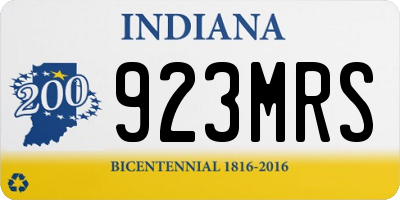 IN license plate 923MRS