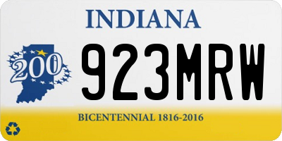IN license plate 923MRW