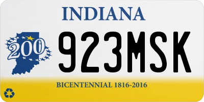 IN license plate 923MSK