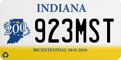 IN license plate 923MST
