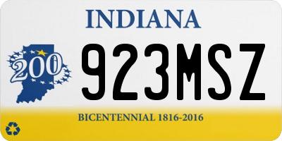 IN license plate 923MSZ