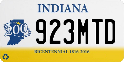 IN license plate 923MTD