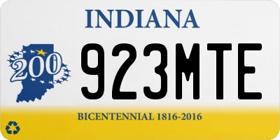 IN license plate 923MTE