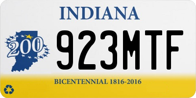 IN license plate 923MTF