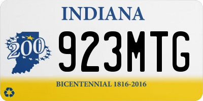 IN license plate 923MTG