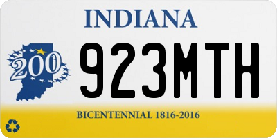IN license plate 923MTH