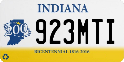 IN license plate 923MTI