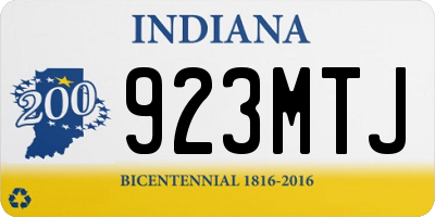 IN license plate 923MTJ