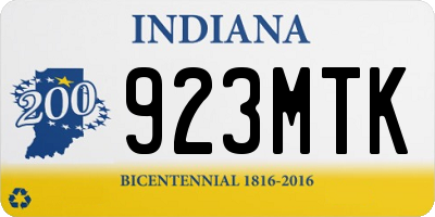 IN license plate 923MTK