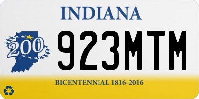 IN license plate 923MTM