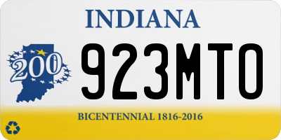 IN license plate 923MTO