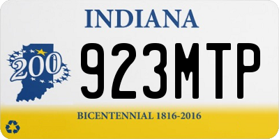 IN license plate 923MTP