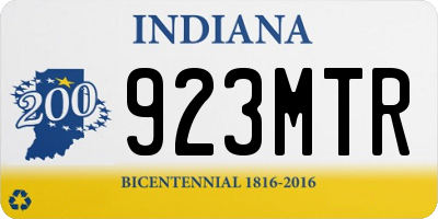 IN license plate 923MTR
