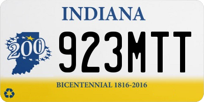 IN license plate 923MTT