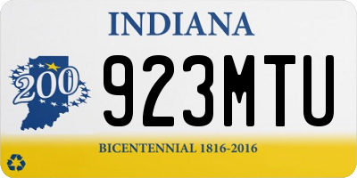 IN license plate 923MTU
