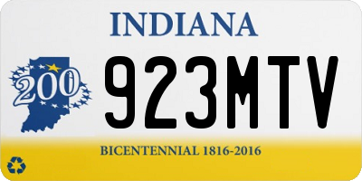 IN license plate 923MTV