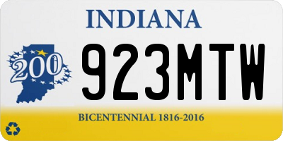 IN license plate 923MTW