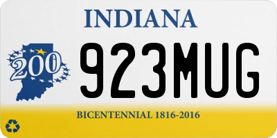 IN license plate 923MUG
