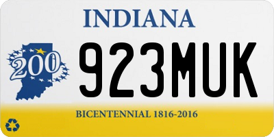 IN license plate 923MUK