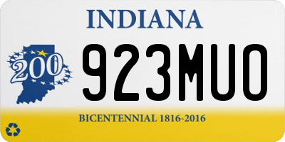 IN license plate 923MUO