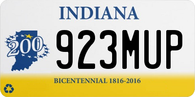IN license plate 923MUP