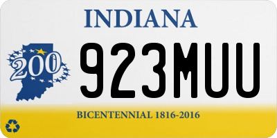 IN license plate 923MUU