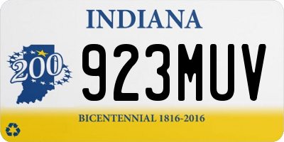 IN license plate 923MUV