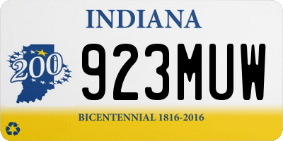 IN license plate 923MUW