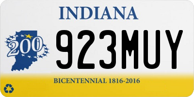 IN license plate 923MUY