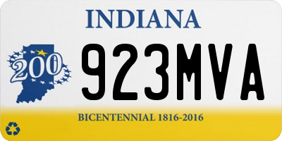 IN license plate 923MVA