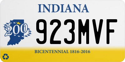 IN license plate 923MVF