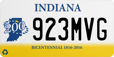 IN license plate 923MVG