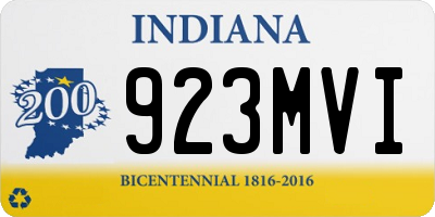 IN license plate 923MVI